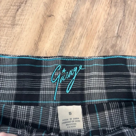 Garage Black and White Plaid Low Rise Mini Skirt - Picture 4 of 5